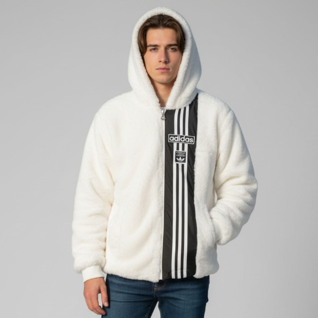 Adid4s Jacke mit Kapuze aus Kunstpelz