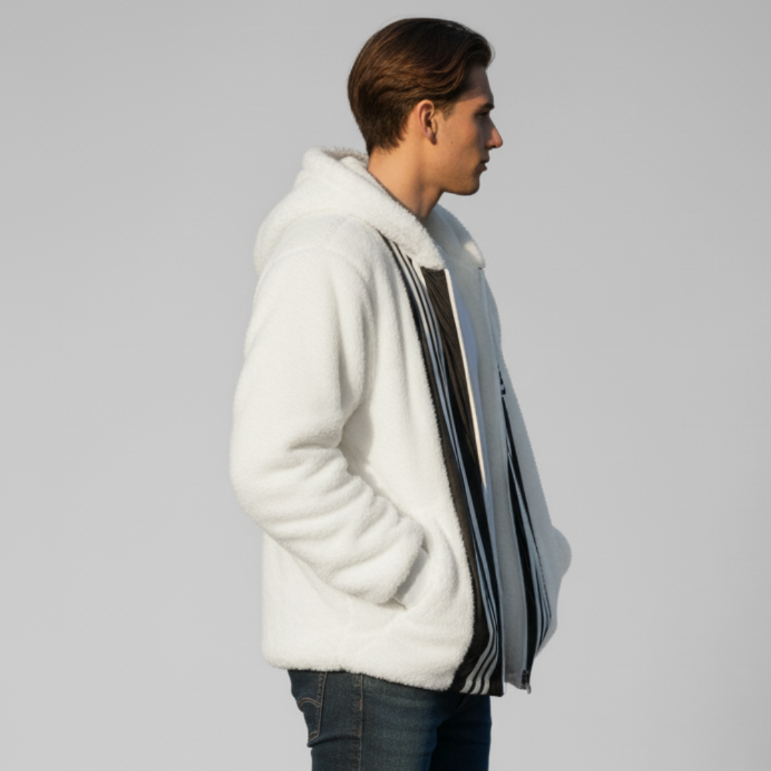 Adid4s Jacke mit Kapuze aus Kunstpelz